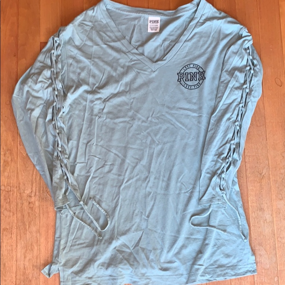 SOLD VS Pink Tie-Sleeve Top